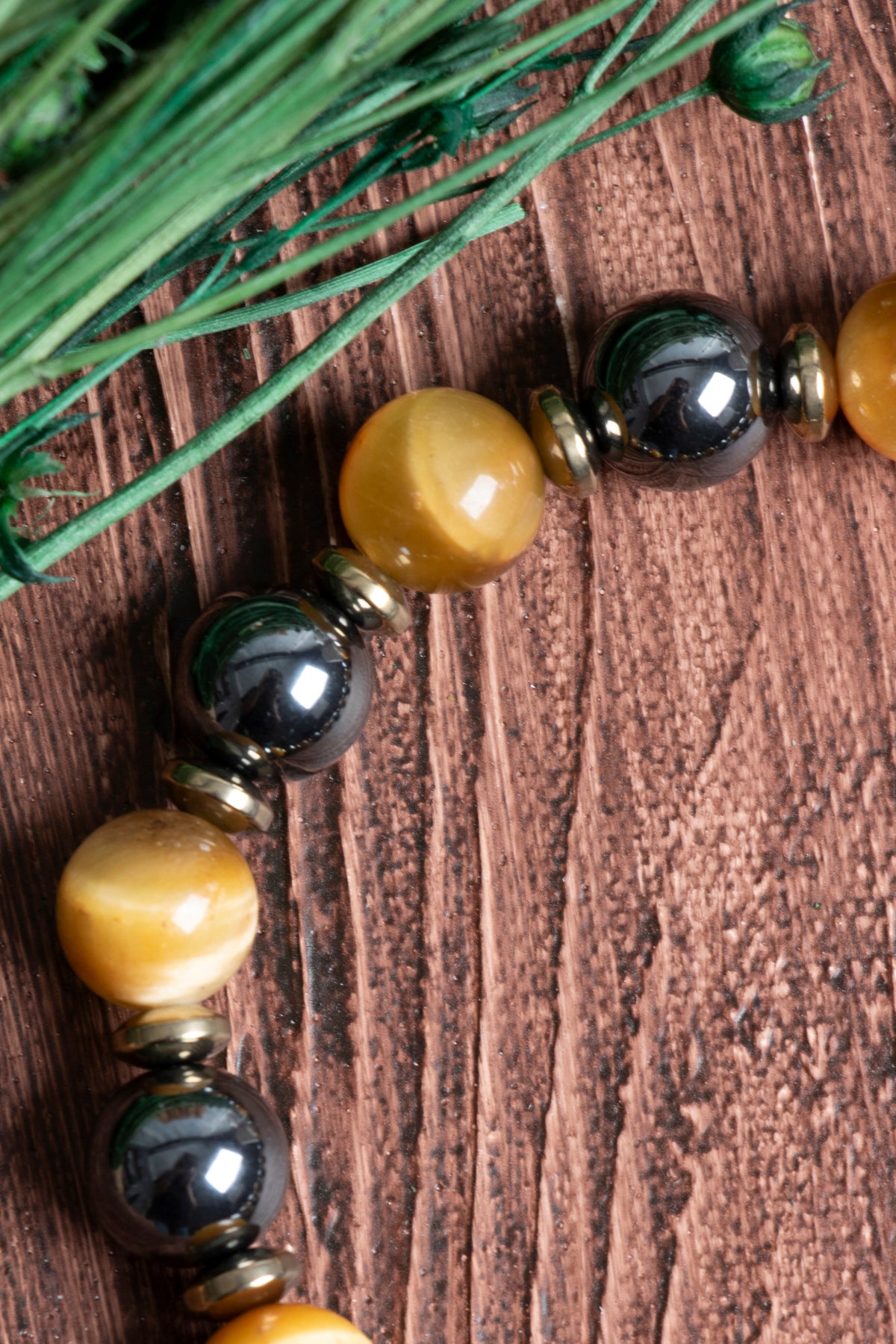 Image of Sertifikalı Hematit Kaplan Gözü Doğal Taş Bileklik