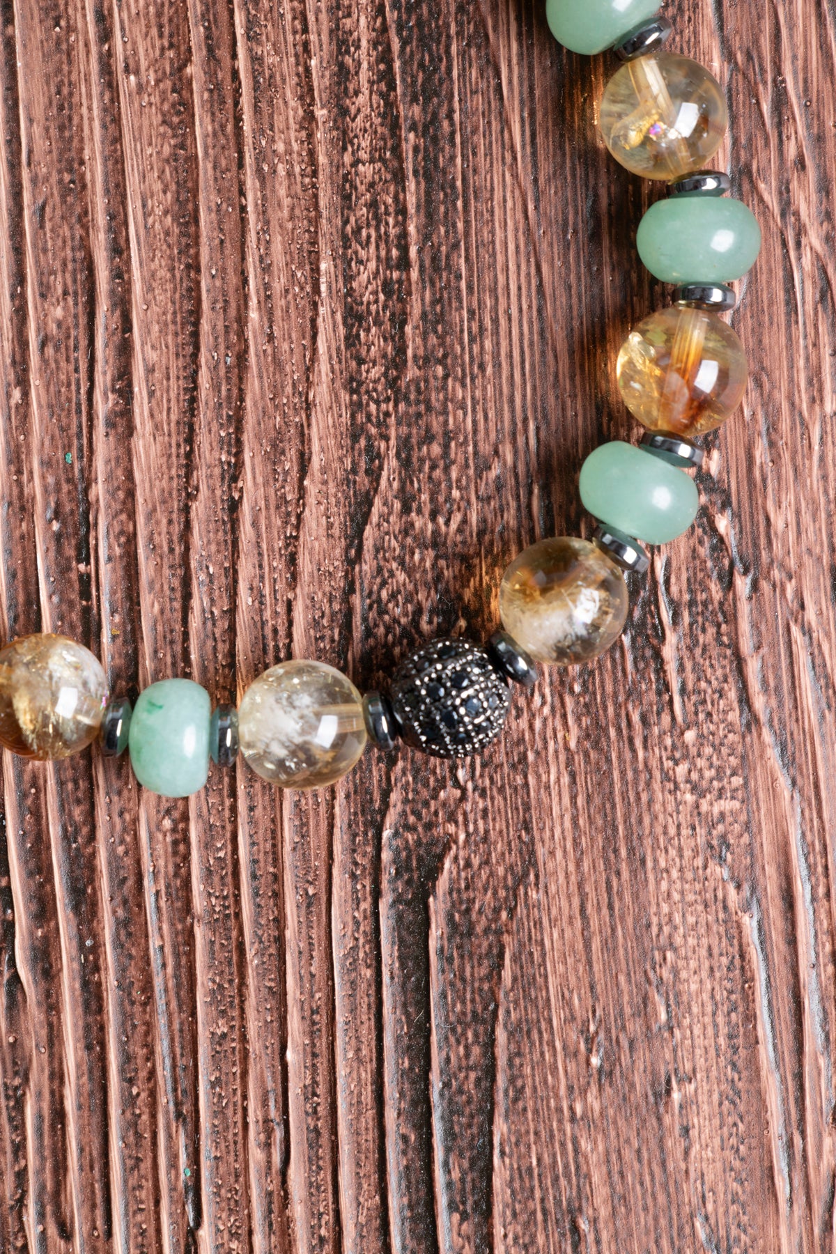 Image of Sertifikalı Aventurin Sitrin Doğal Taş Bileklik