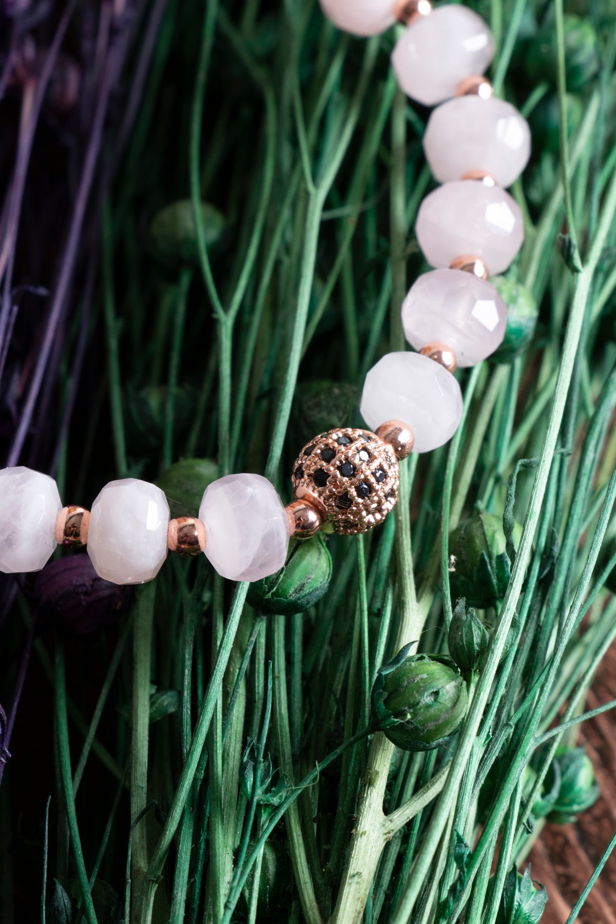 Image of Sertifikalı Pembe Kuvars (fasetli) Doğal Taş Bileklik