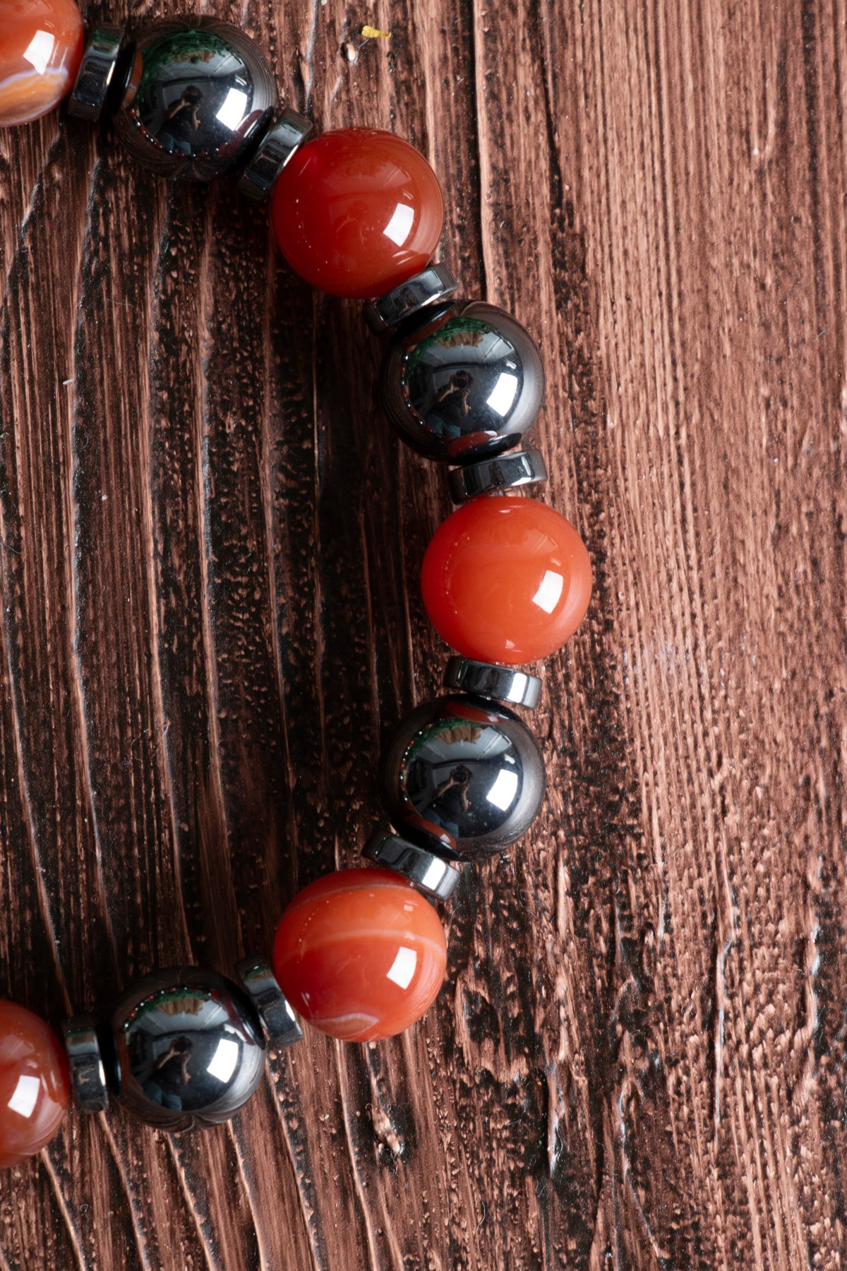 Image of Sertifikalı Madagaskar Akik Hematit Doğal Taş Bileklik