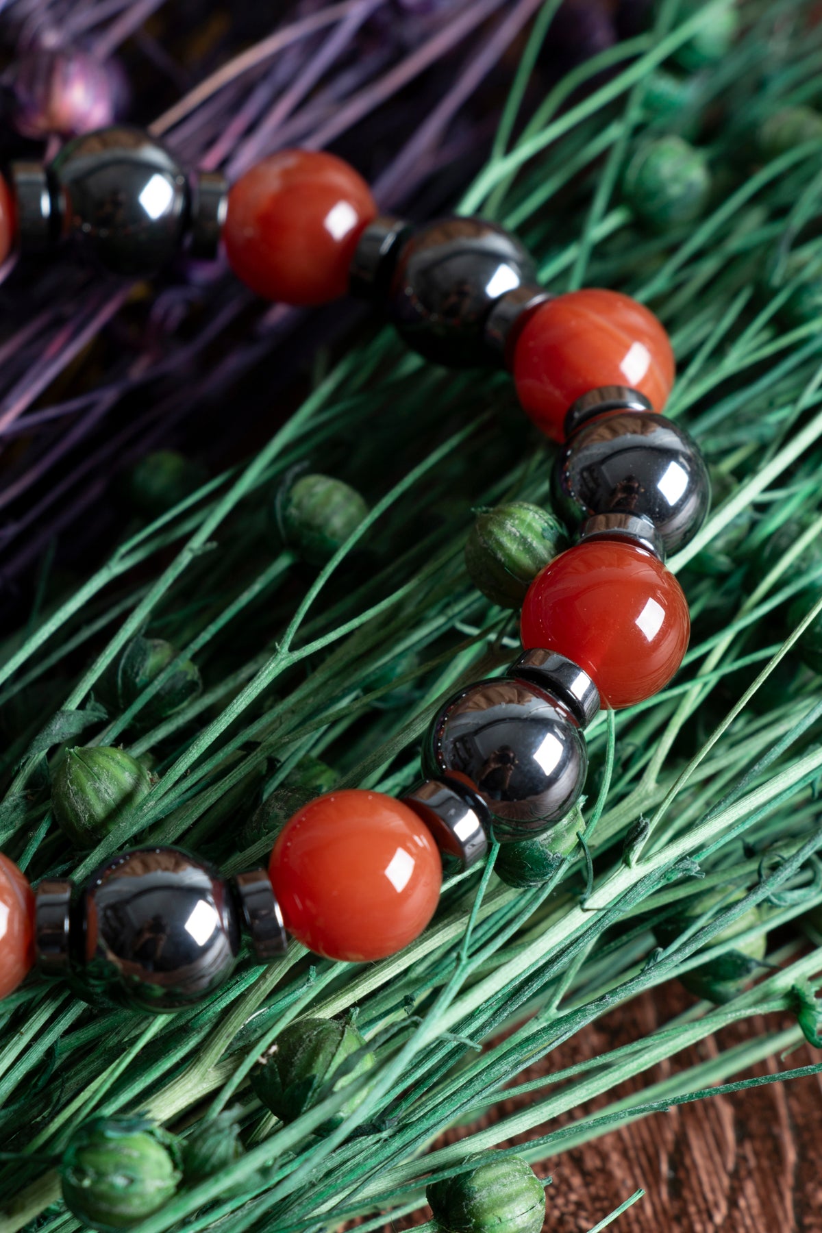 Image of Sertifikalı Madagaskar Akik Hematit Doğal Taş Bileklik