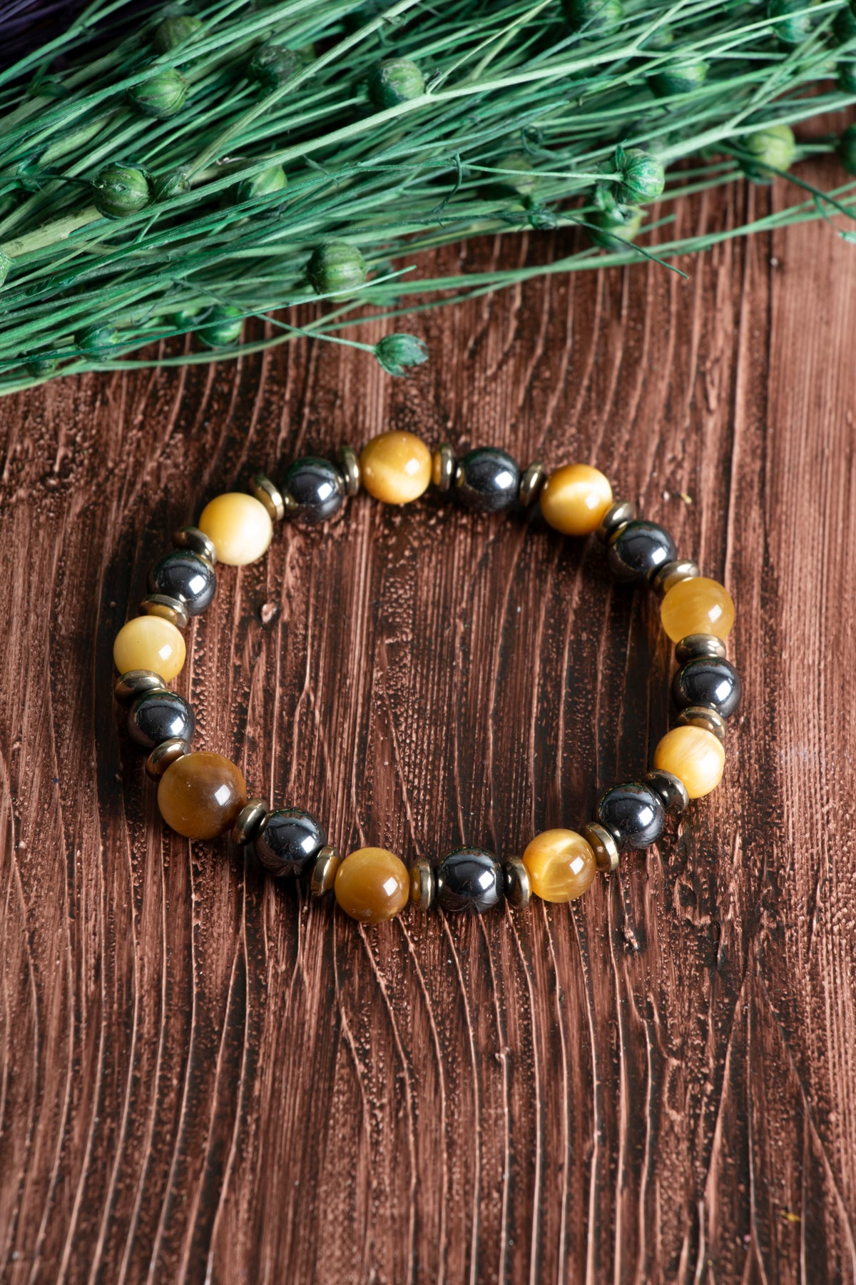 Image of Sertifikalı Kaplan Gözü Hematit Doğal Taş Bileklik