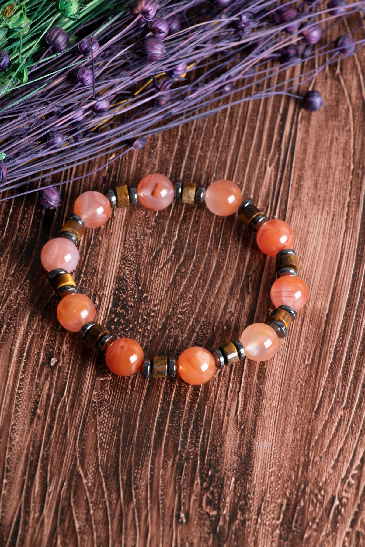 Image of Sertifikalı Hakiki Yemen Akiği Kaplan Gözü Doğal Taş Bileklik