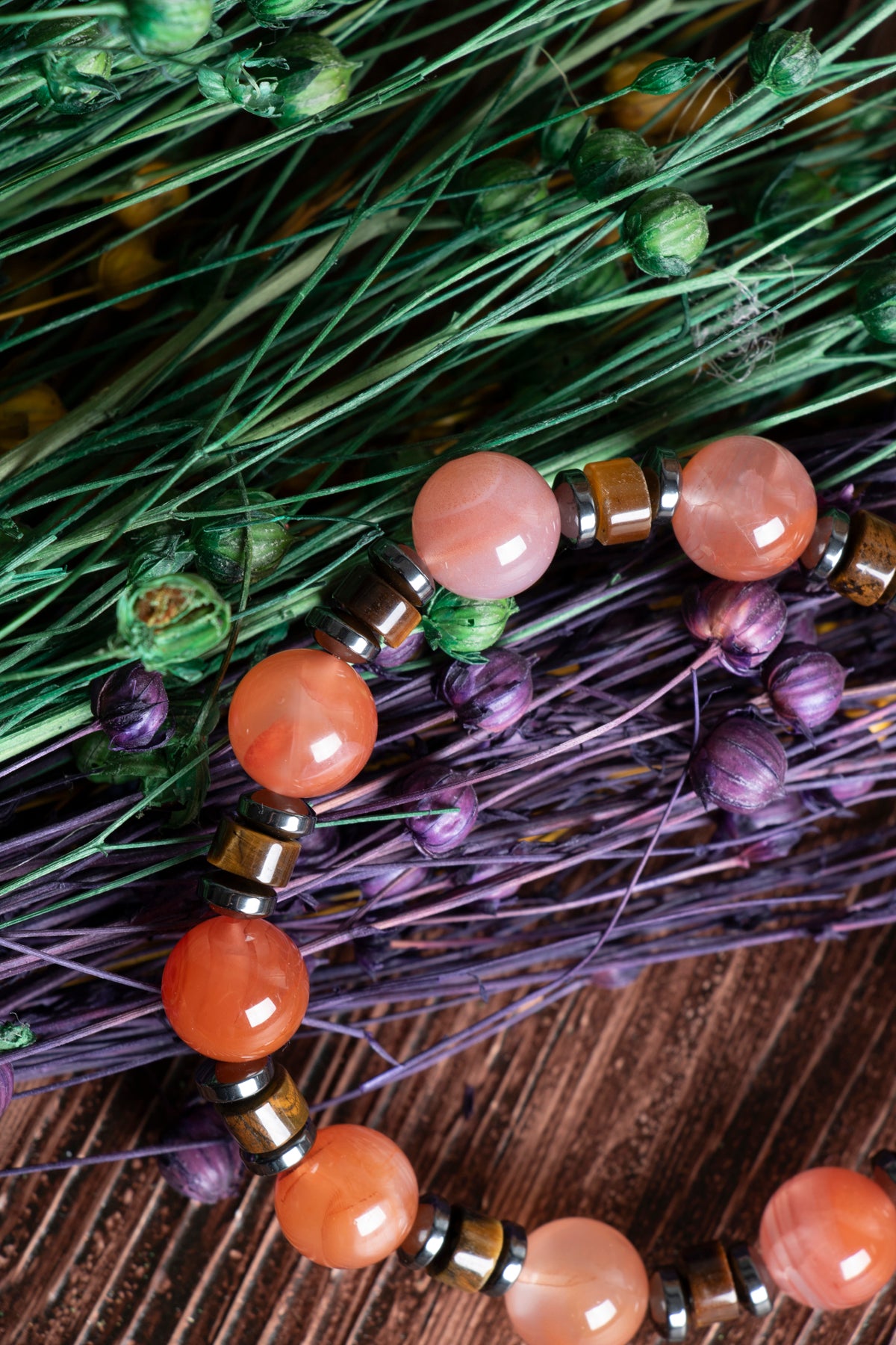 Image of Sertifikalı Hakiki Yemen Akiği Kaplan Gözü Doğal Taş Bileklik