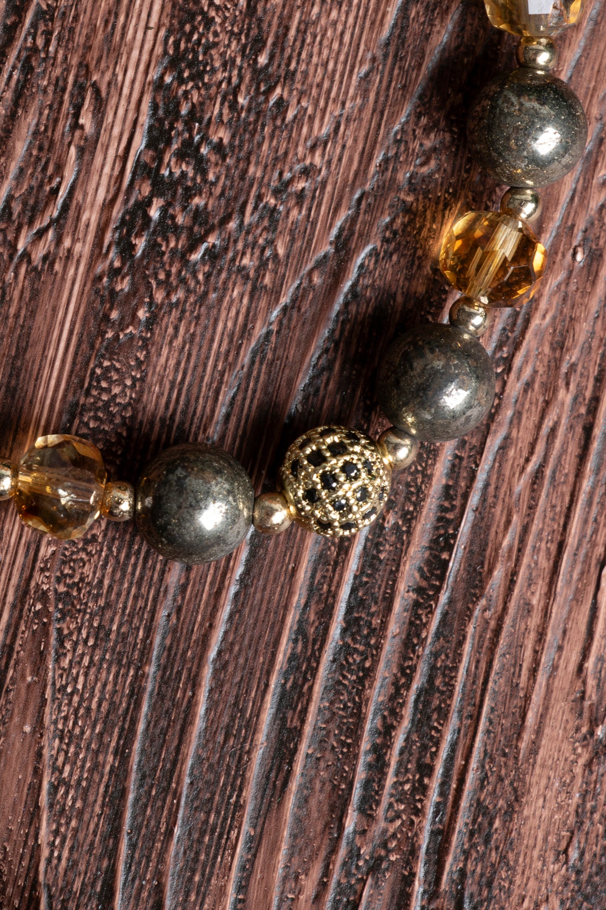 Image of Orijinal Sertifikalı Sitrin Fasetli Kesim Prit Zirkon Aparat Doğal Taş Bileklik