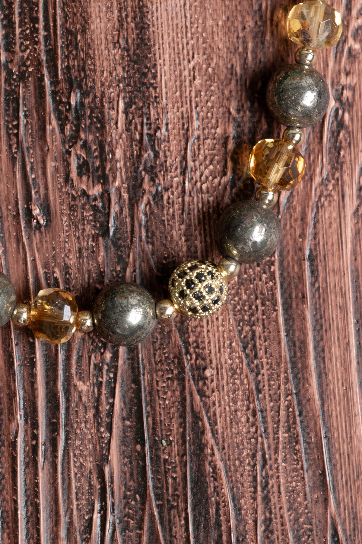 Image of Orijinal Sertifikalı Sitrin Fasetli Kesim Prit Zirkon Aparat Doğal Taş Bileklik