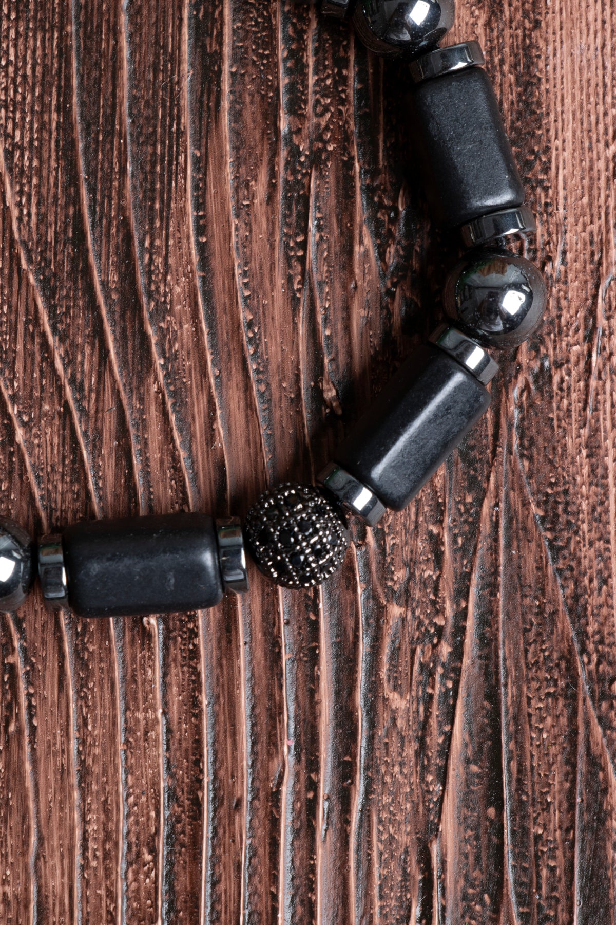 Image of Orijinal Shungit Hematit Zirkon Aparatlı Makrome Her Bileğe Uygun (16-23cm) Doğal Taş Bileklik