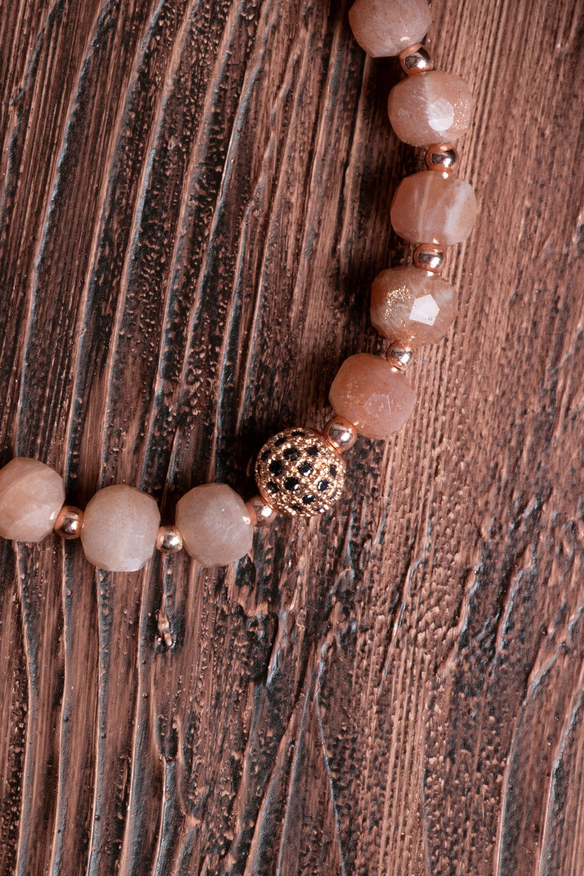 Image of Orijinal Sertifikalı Güneş Taşı Rondel Hematit 8 mm Doğal Taş Bileklik