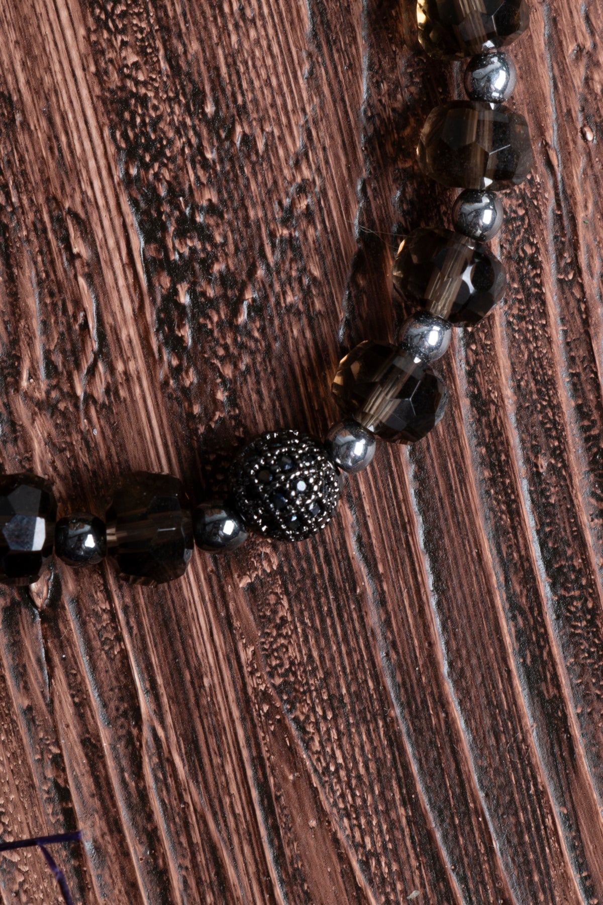 Image of Dumanlı Kuvars Fasetli 8 mm Rondel Doğal Taş Misinalı Bileklik