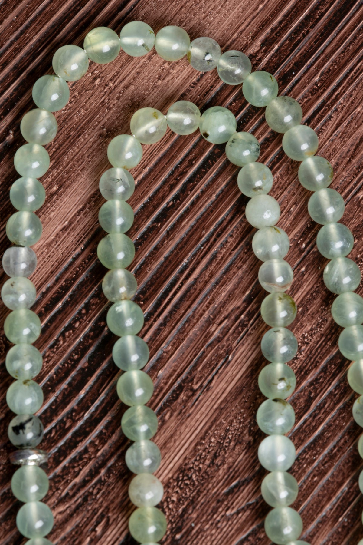 Image of Orijinal Sertifikalı 99'luk Prehneit (6 mm) Doğal Taş Tespih