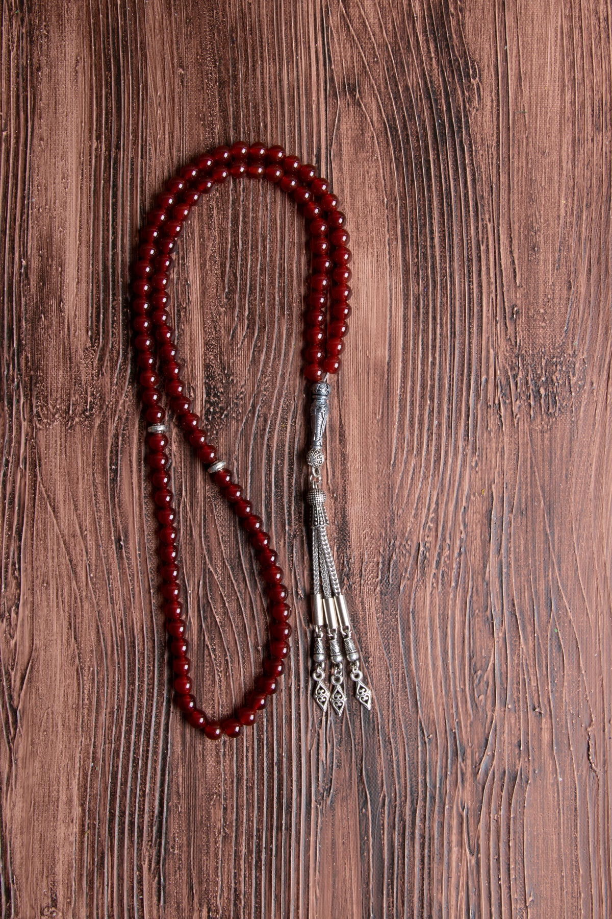 Image of Orijinal Sertifikalı Kırmızı Akik 99'luk Tespih (6 mm)