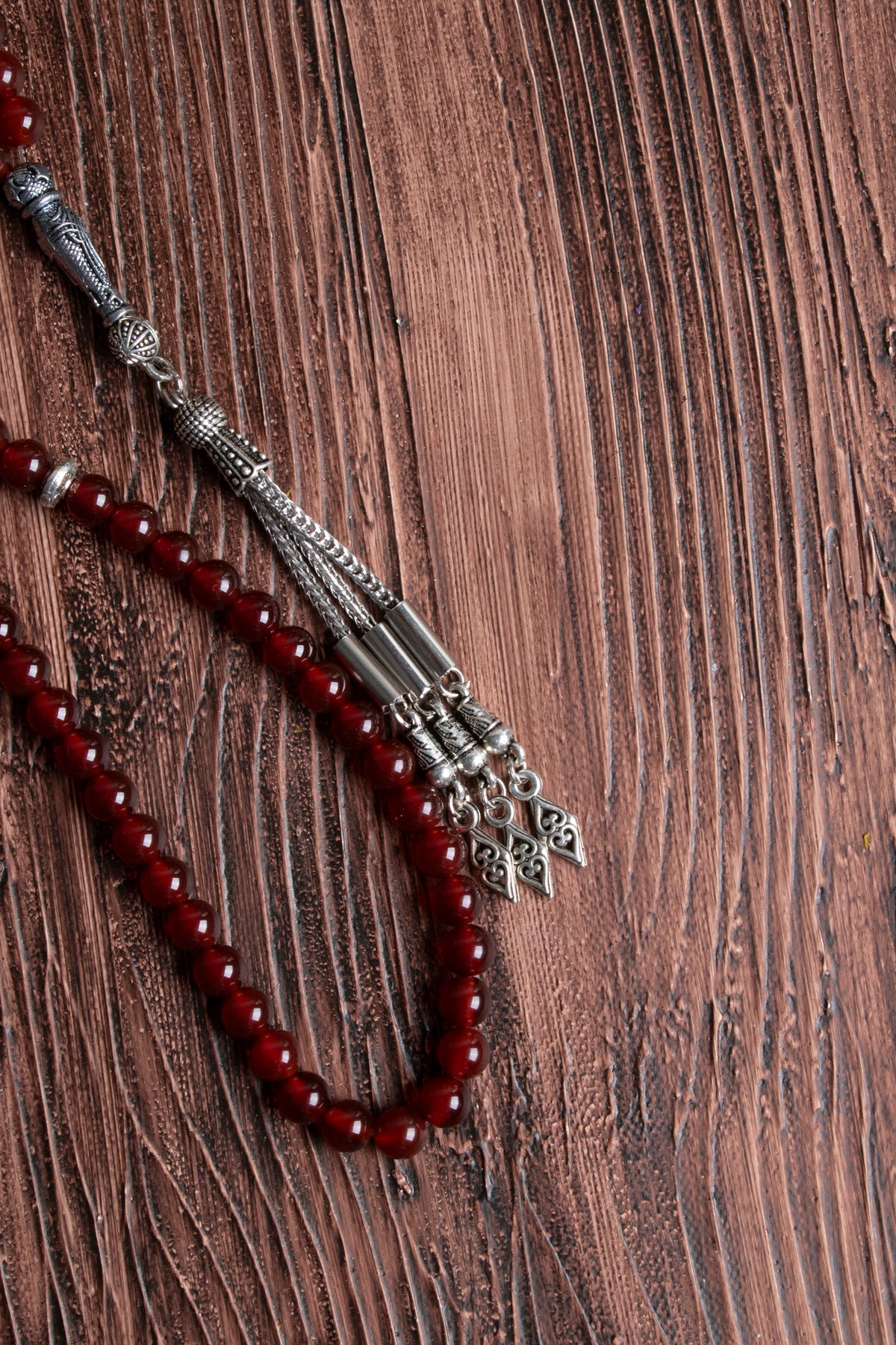 Image of Orijinal Sertifikalı Kırmızı Akik 99'luk Tespih (6 mm)