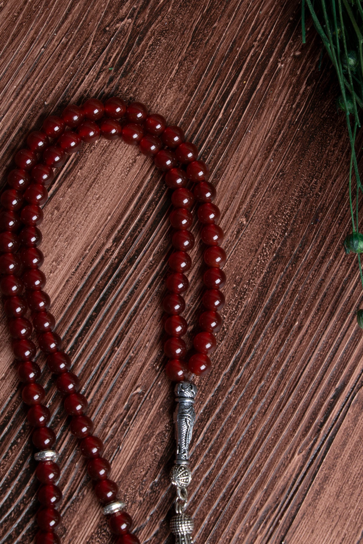 Image of Orijinal Sertifikalı Kırmızı Akik 99'luk Tespih (6 mm)