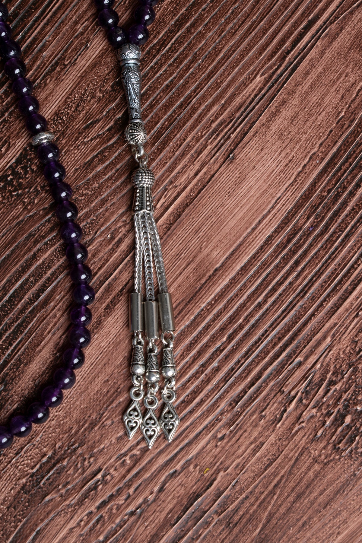 Image of Orijinal Sertifikalı Ametist Doğal Taş (6 mm) 99'luk Tespih