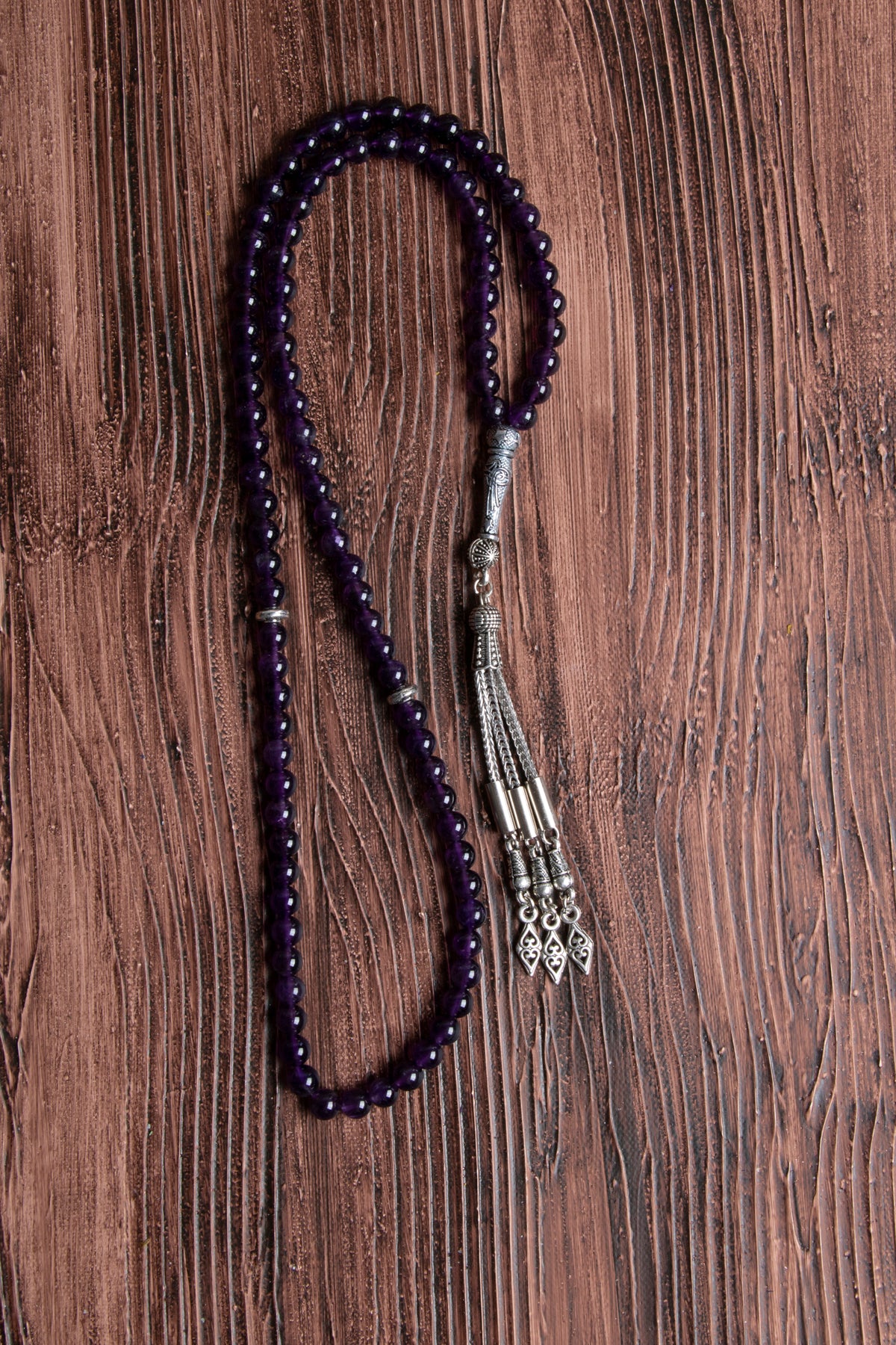 Image of Orijinal Sertifikalı Ametist Doğal Taş (6 mm) 99'luk Tespih