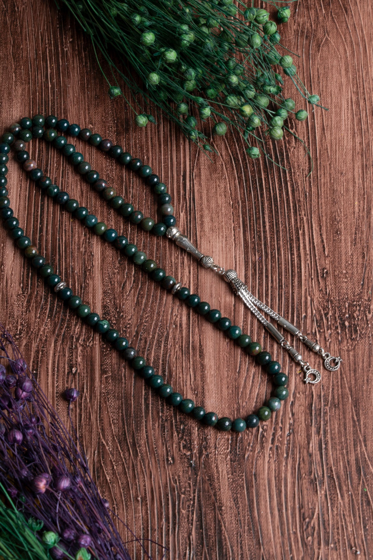 Image of Orijinal Sertifikalı Kan Taşı Doğal Taş 99 'luk Tespih (6 MM)