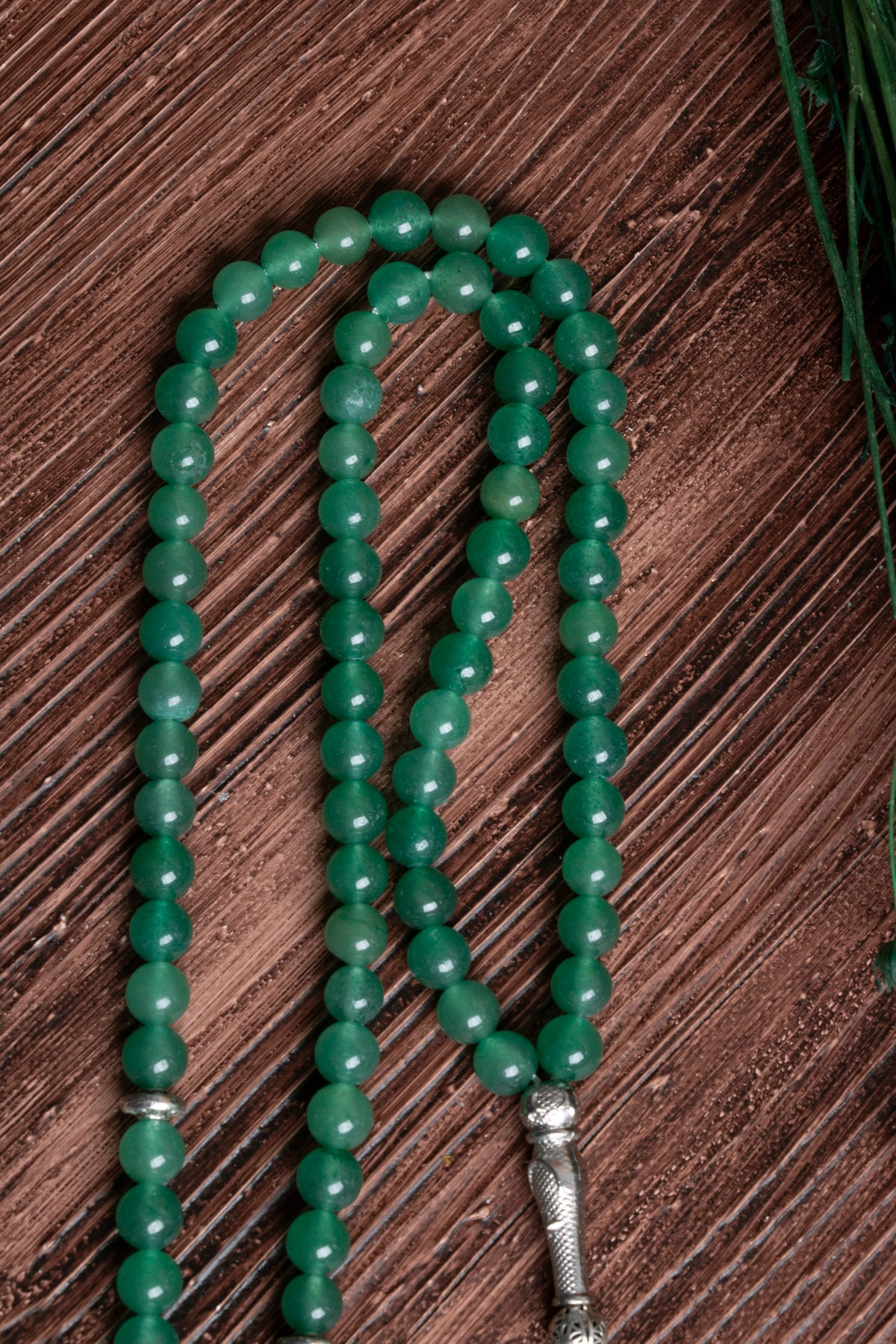 Image of Orijinal Sertifikalı Aventurin Doğal Taş 9' luk Tespih (6 mm)