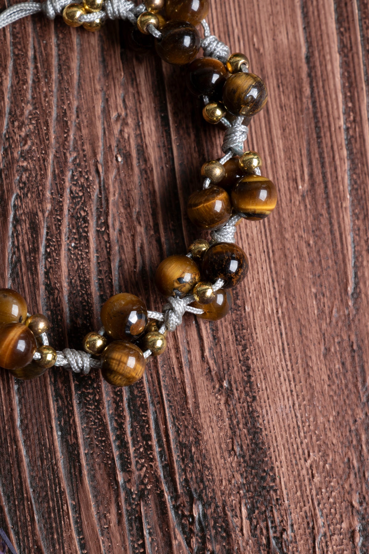 Image of Orijinal Sertifikalı Rutilli Kuvars Doğal Taş Makrome Bileklik