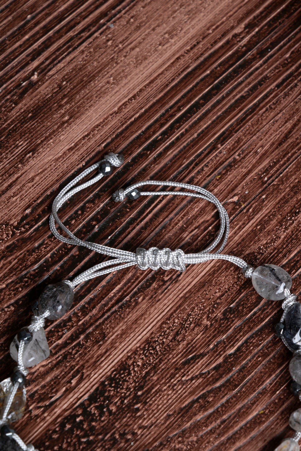 Image of Orijinal Sertifikalı Rutilli Kuvars Doğal Taş Makrome Bileklik