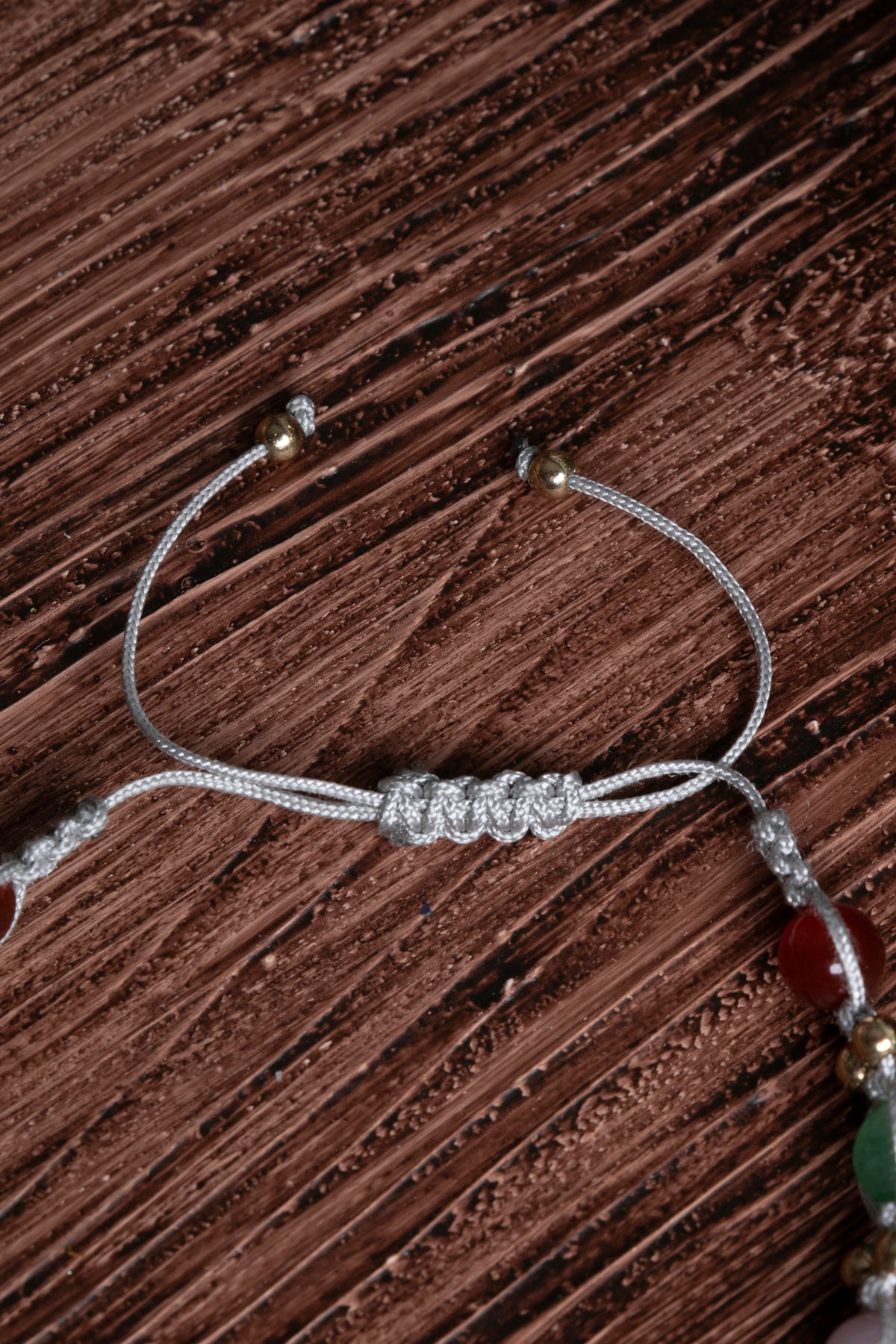 Image of Sertifikalı Ay Taşı Yeşim Aventurin Kunzit Kahve Akik Kırmızı Akik Doğal Taş Makrome Bileklik