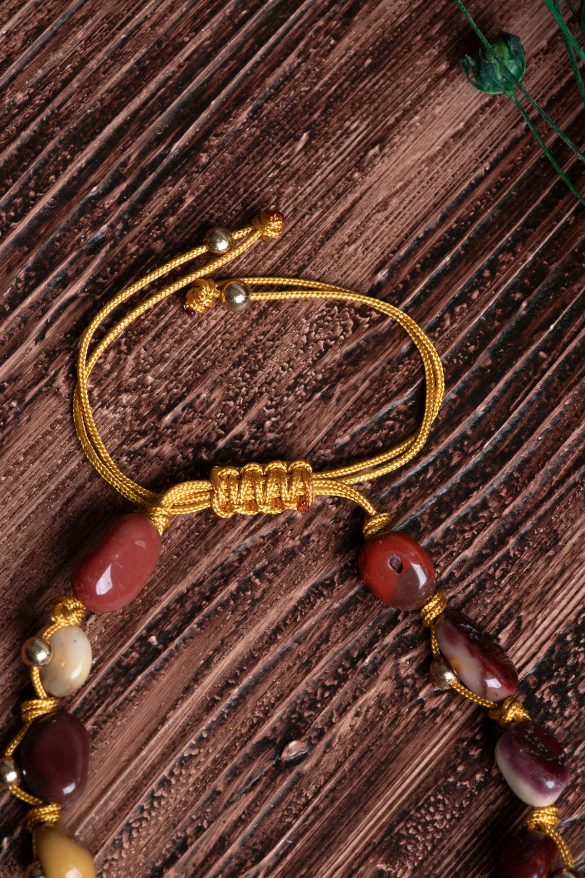 Image of Orijinal Sertifikalı Jasper Doğal Taş Makrome Bileklik