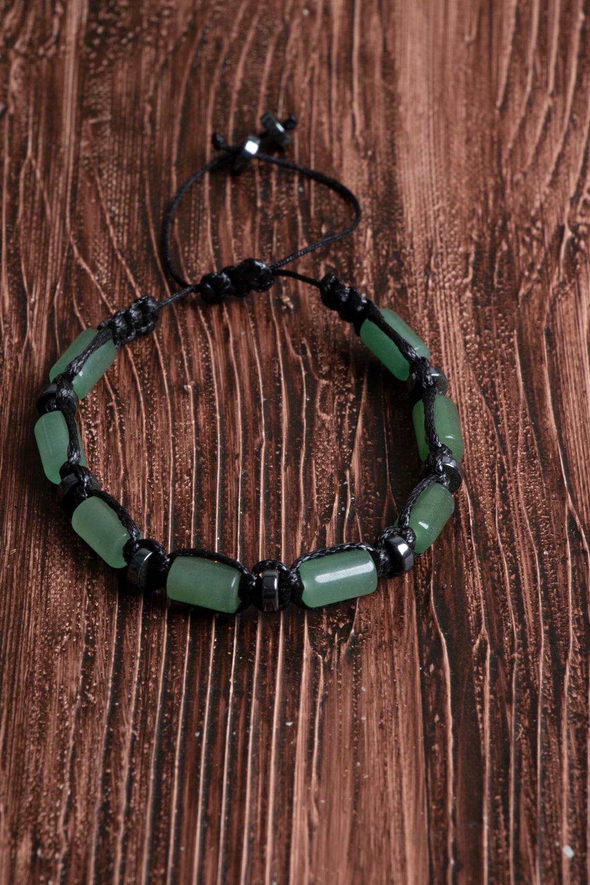 Image of Orijinal Sertifikalı Aventurin Hematit Makrome Bileklik