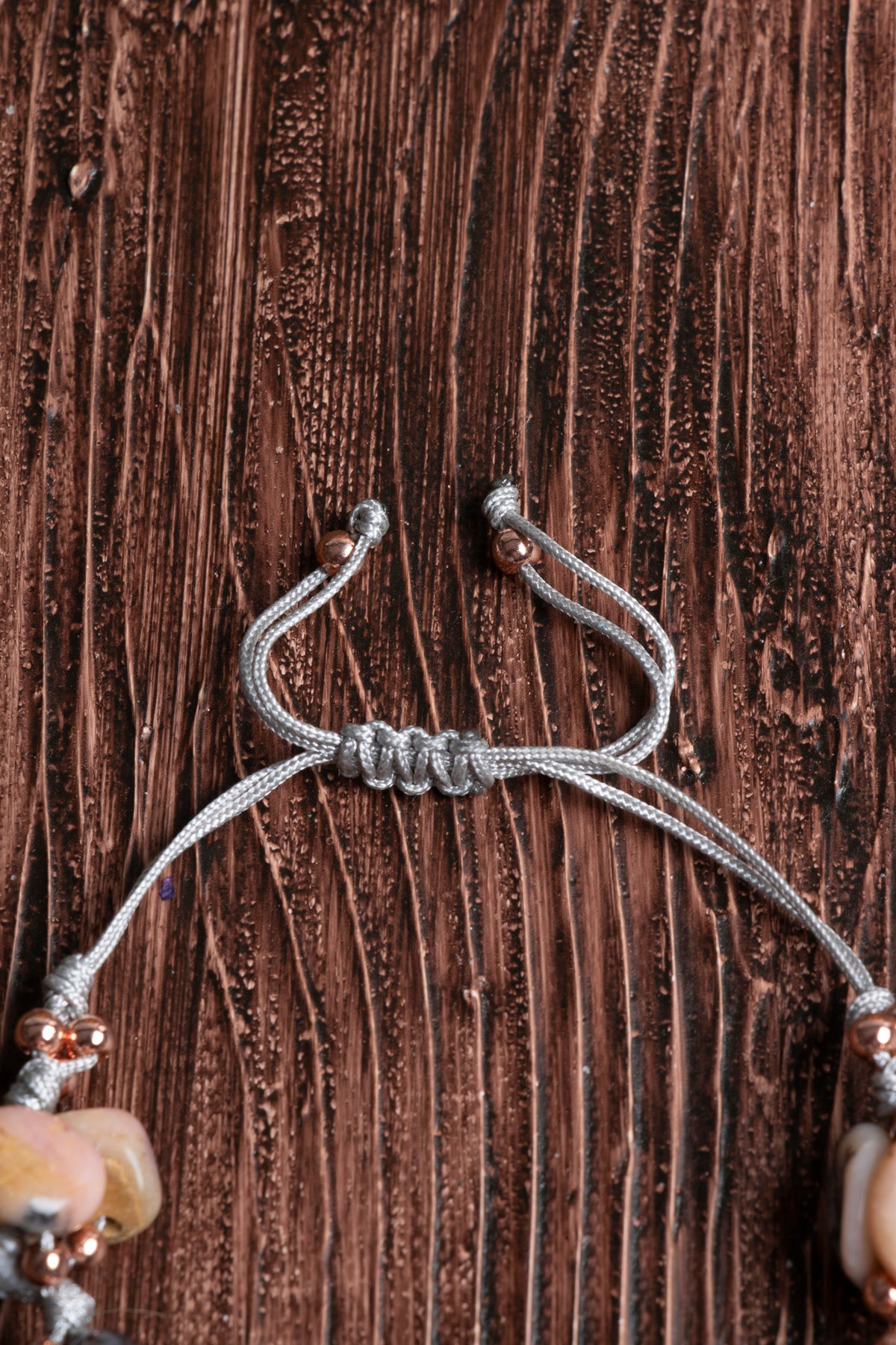 Image of Orijinal Sertifikalı Pembe Opal Doğal Taş Makrome Bileklik