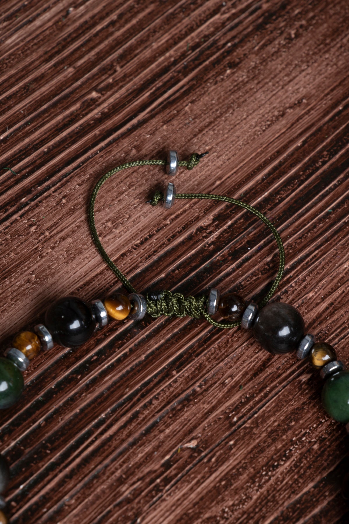 Image of Orijinal Sertifikalı Yeşim Kaplan Gözü Hematit Zirkon Doğal Taş Bileklik