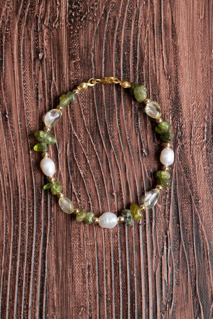 Orijinal Sertifikalı Zebercet İnci Sitrin Doğal Taş Bileklik