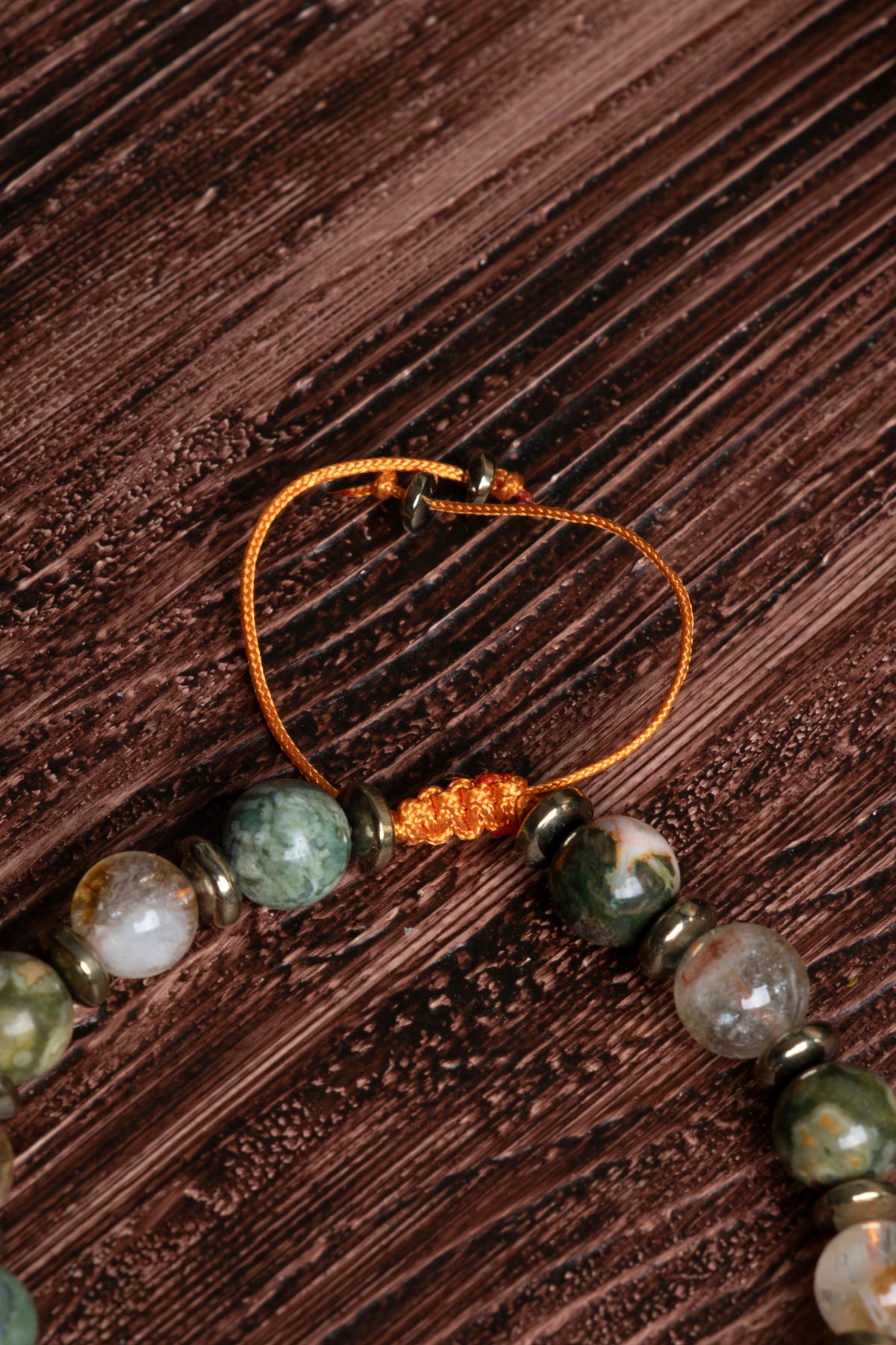 Image of Sertifikalı Sitrin Jasper Hematit Doğal Taş Makrome Bileklik