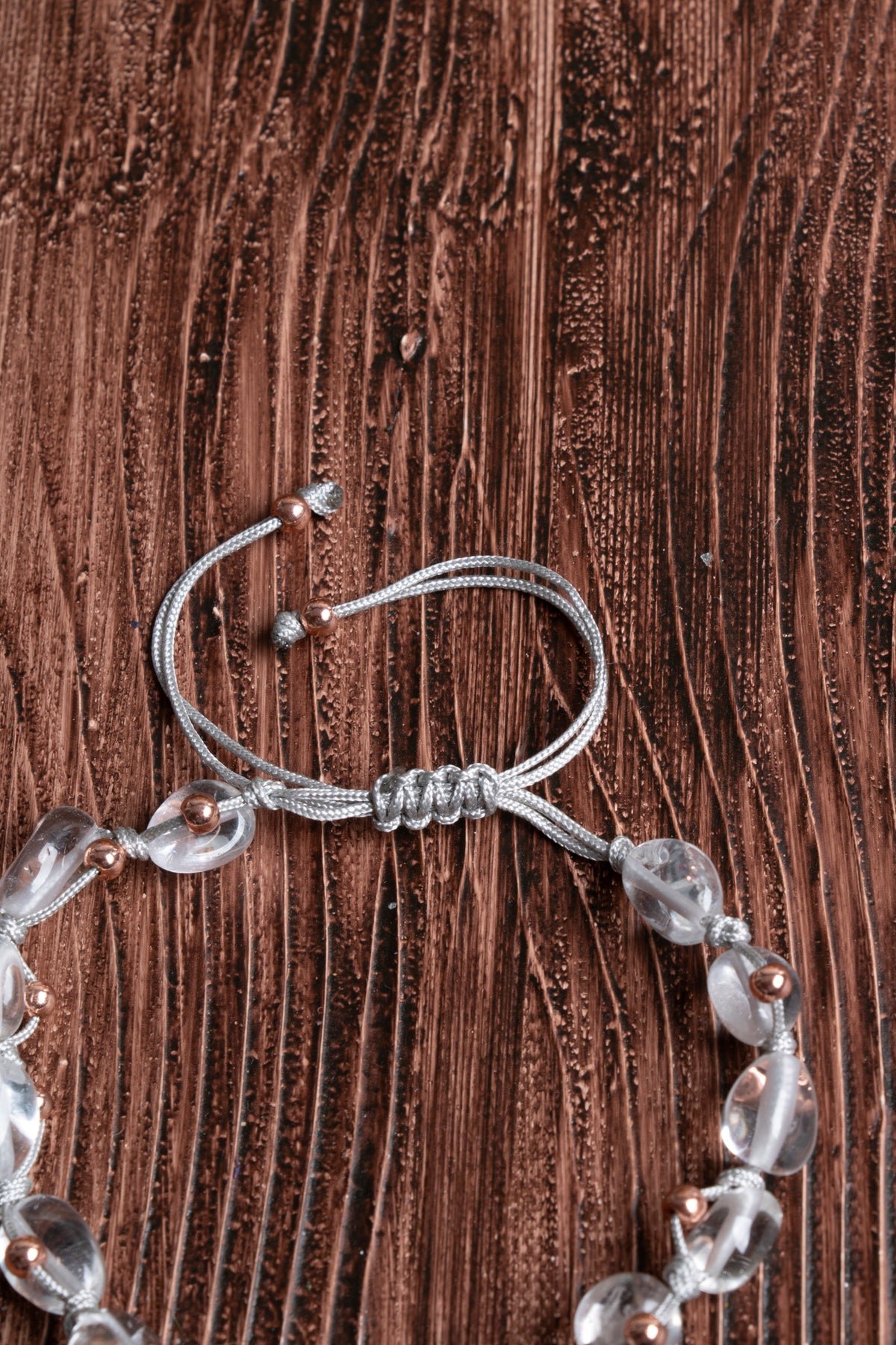 Image of Orijinal Sertifikalı Kristal Kuvars Doğal Taş Makrome Bileklik