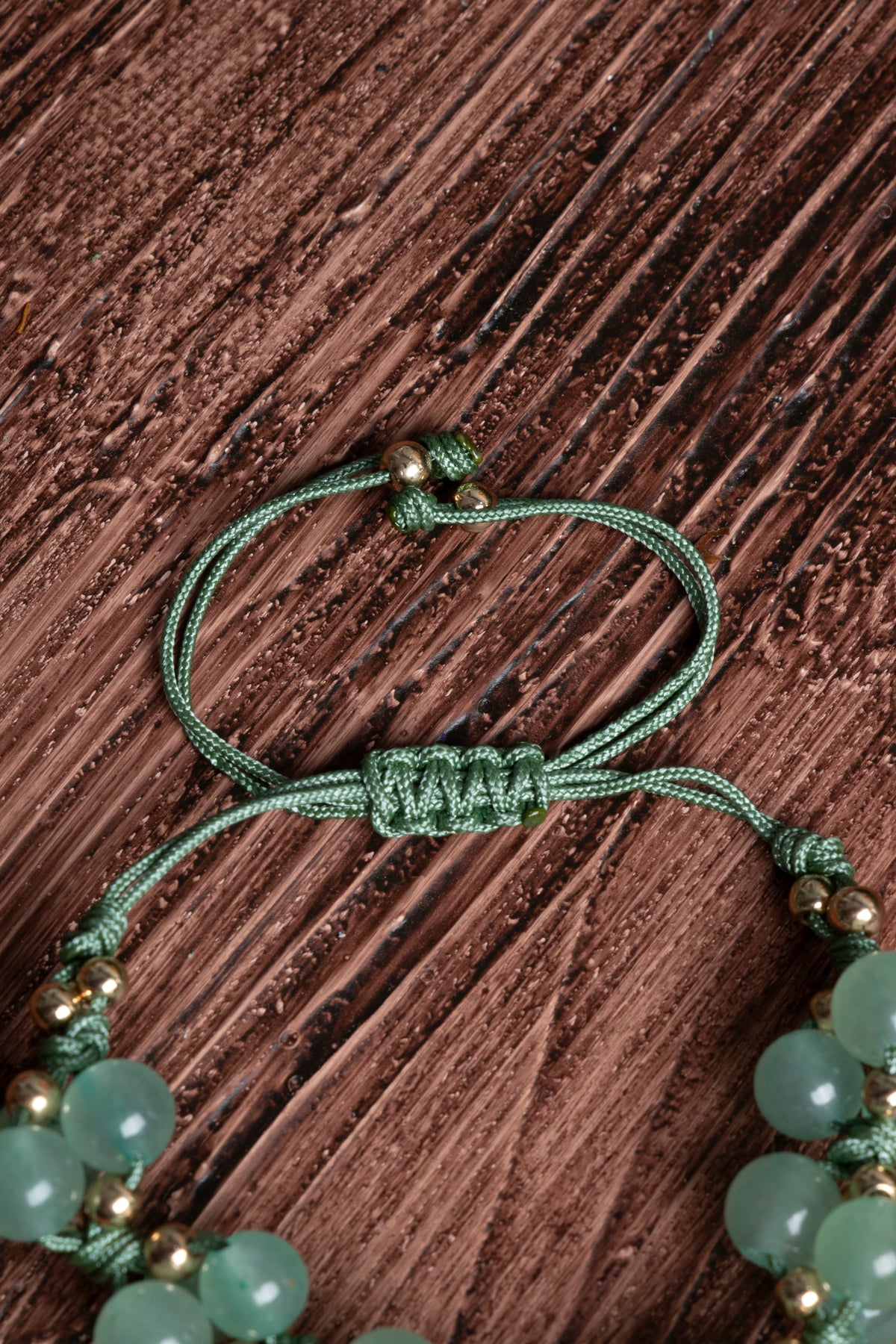 Image of Orijinal Sertifikalı Aventurin Hematit Doğal Taş Makrome Bileklik