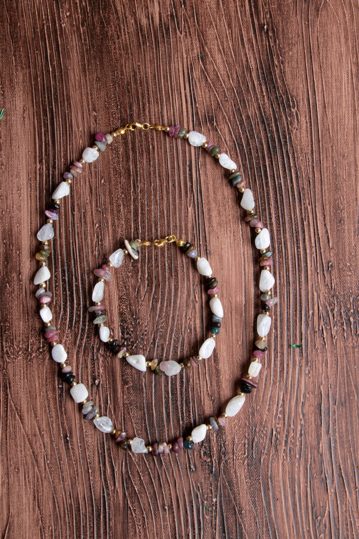 Image of Orijinal Sertifikalı Turmalin Aytaşı Gümüş Kapama Kolye Bileklik Seti