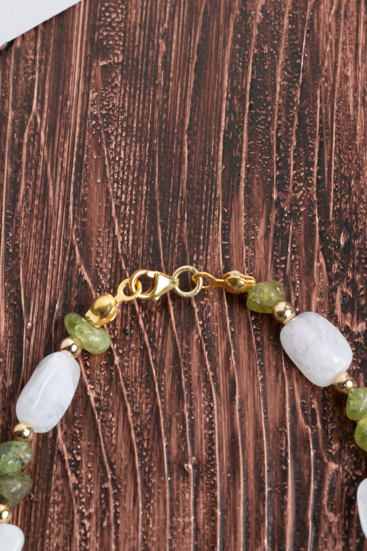 Image of Orijinal Sertifikalı Ay Taşı Zebercet Gümüş Kapama Doğal Taş Bileklik