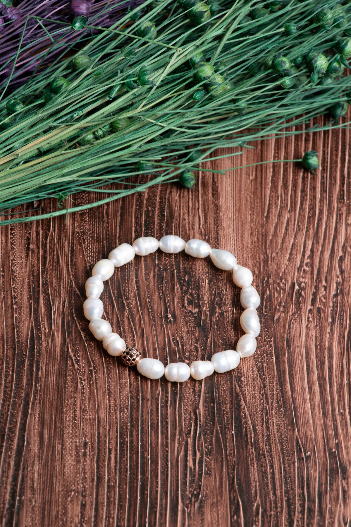 Image of Orijinal Sertifikalı İnci Bileklik Zirkon Aparatlı