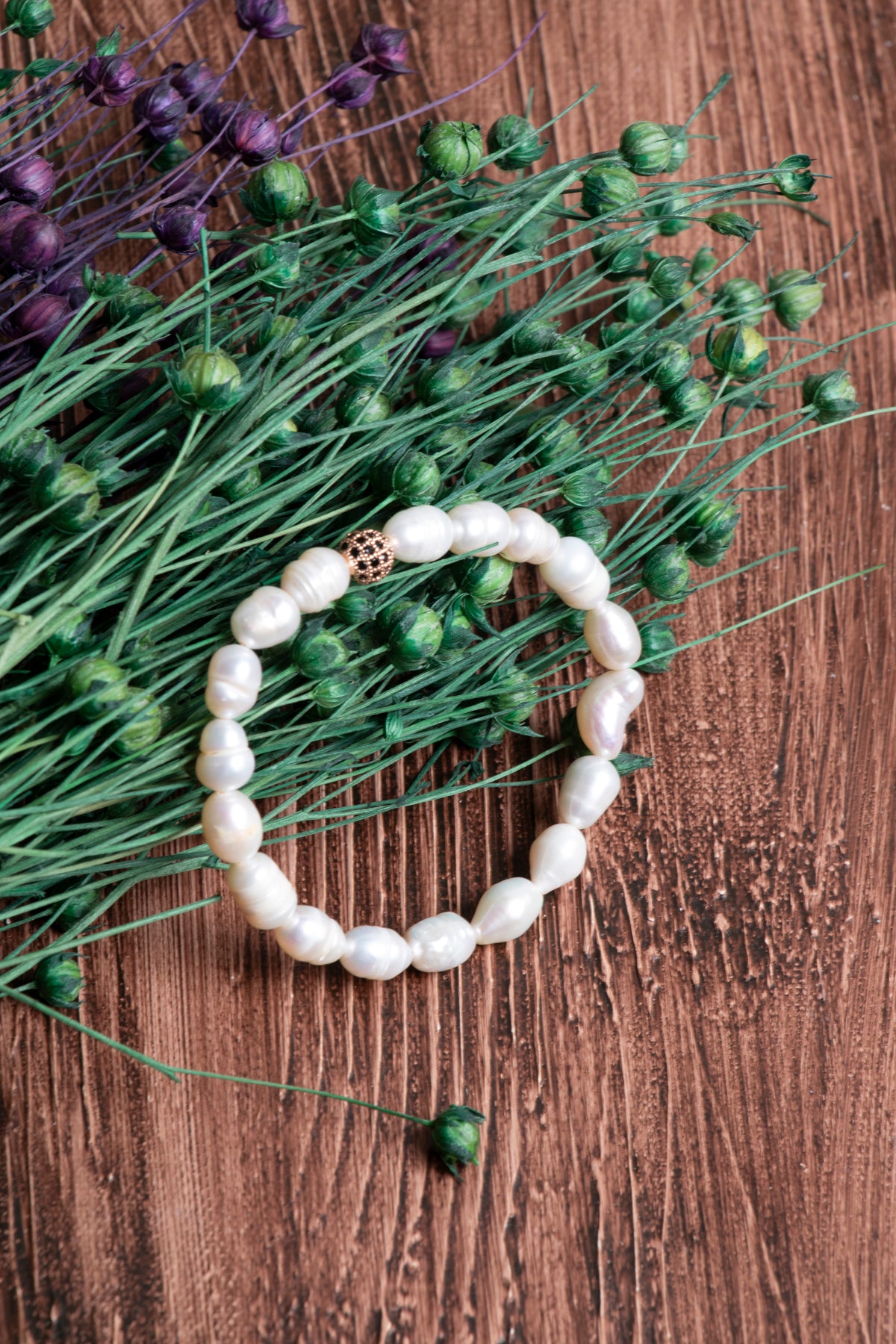 Image of Orijinal Sertifikalı İnci Bileklik Zirkon Aparatlı