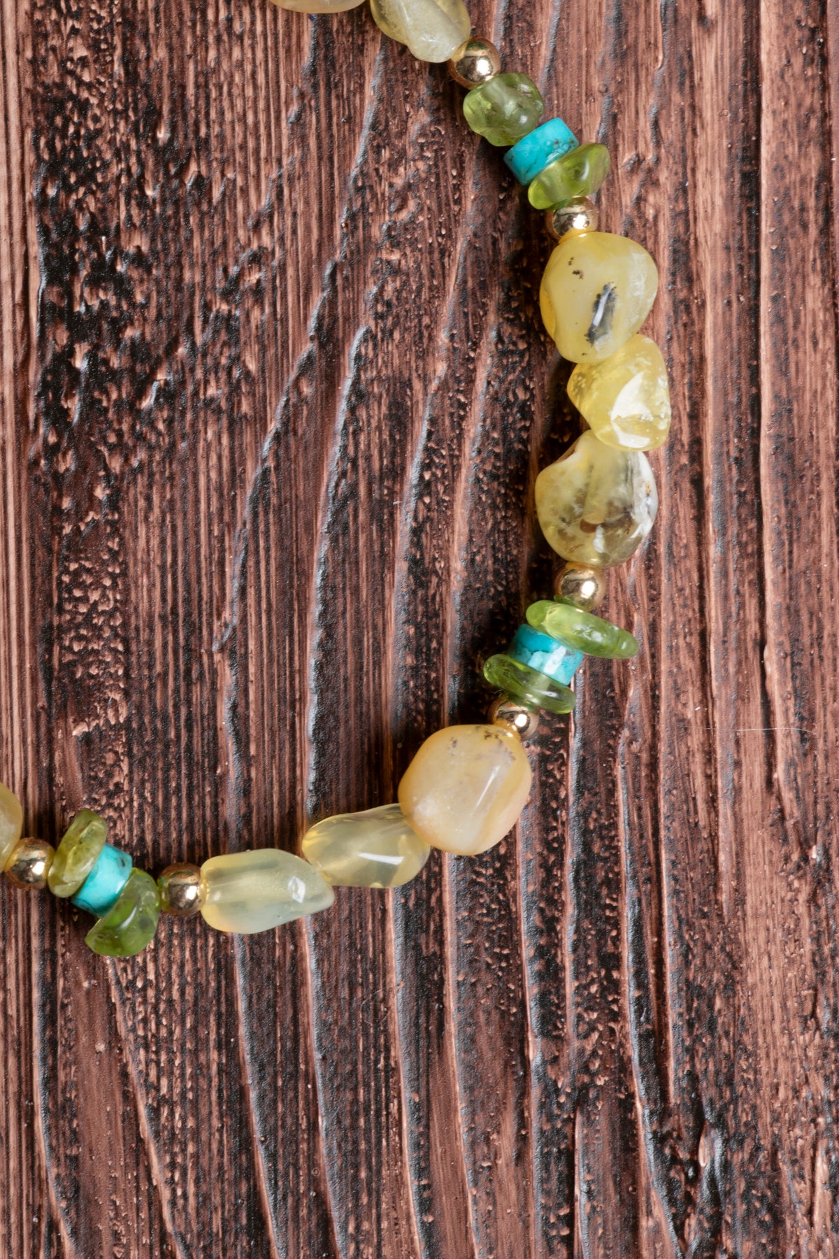 Image of Orijinal Sertifikalı Sarı Opal Turkuaz Doğal Taş Gümüş Kapama Bileklik