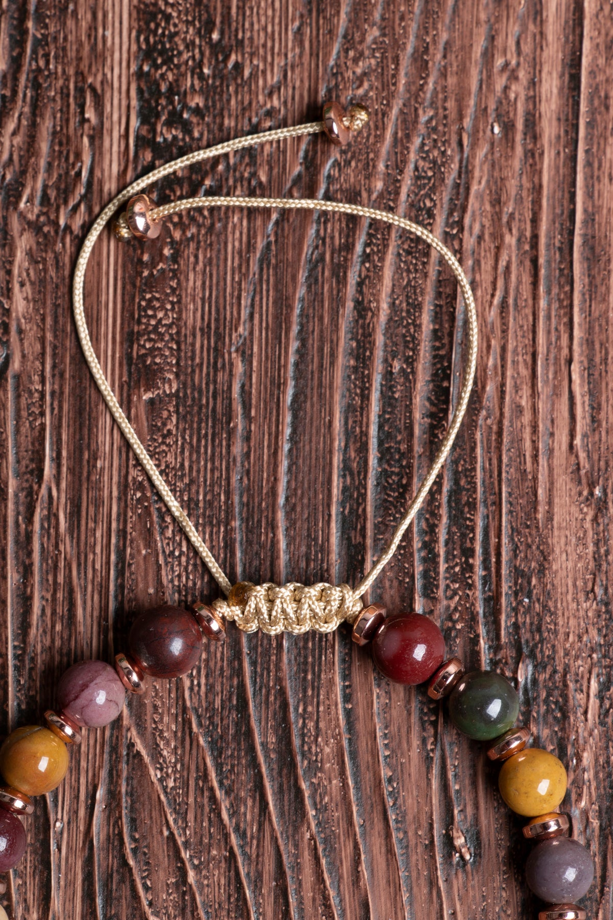 Image of Orijinal Sertifikalı Jasper Hematit Doğal Taş Zirkon Aparatlı Bileklik