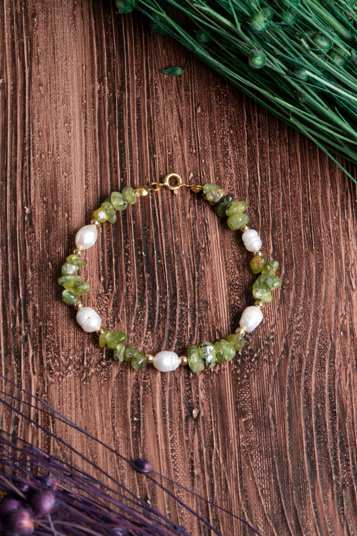 Image of Orijinal Sertifikalı Zebercet İnci Hematit Doğal Taş Gümüş Kapama Bileklik