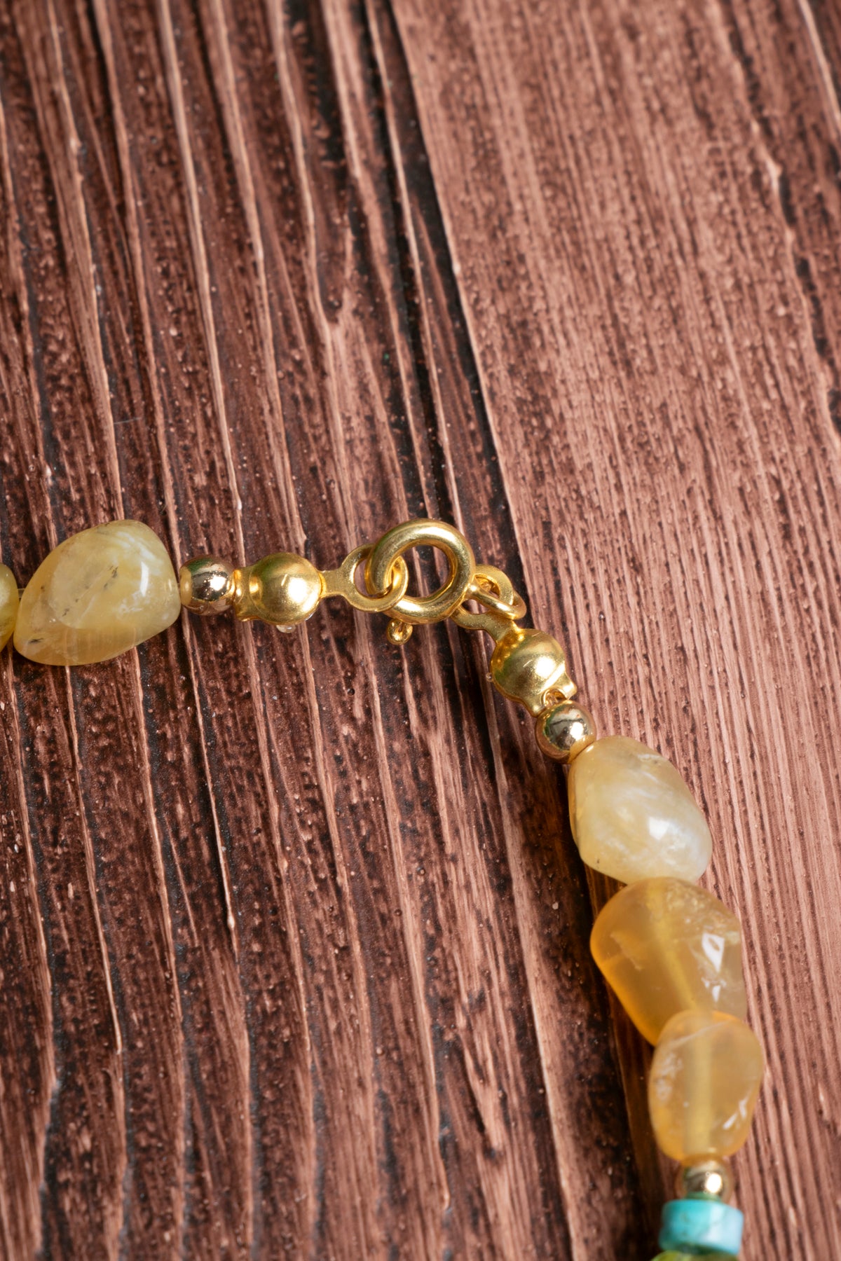 Image of Sertifikalı Sarı Opal Turkuaz Doğal Taş Gümüş Kapama Bileklik