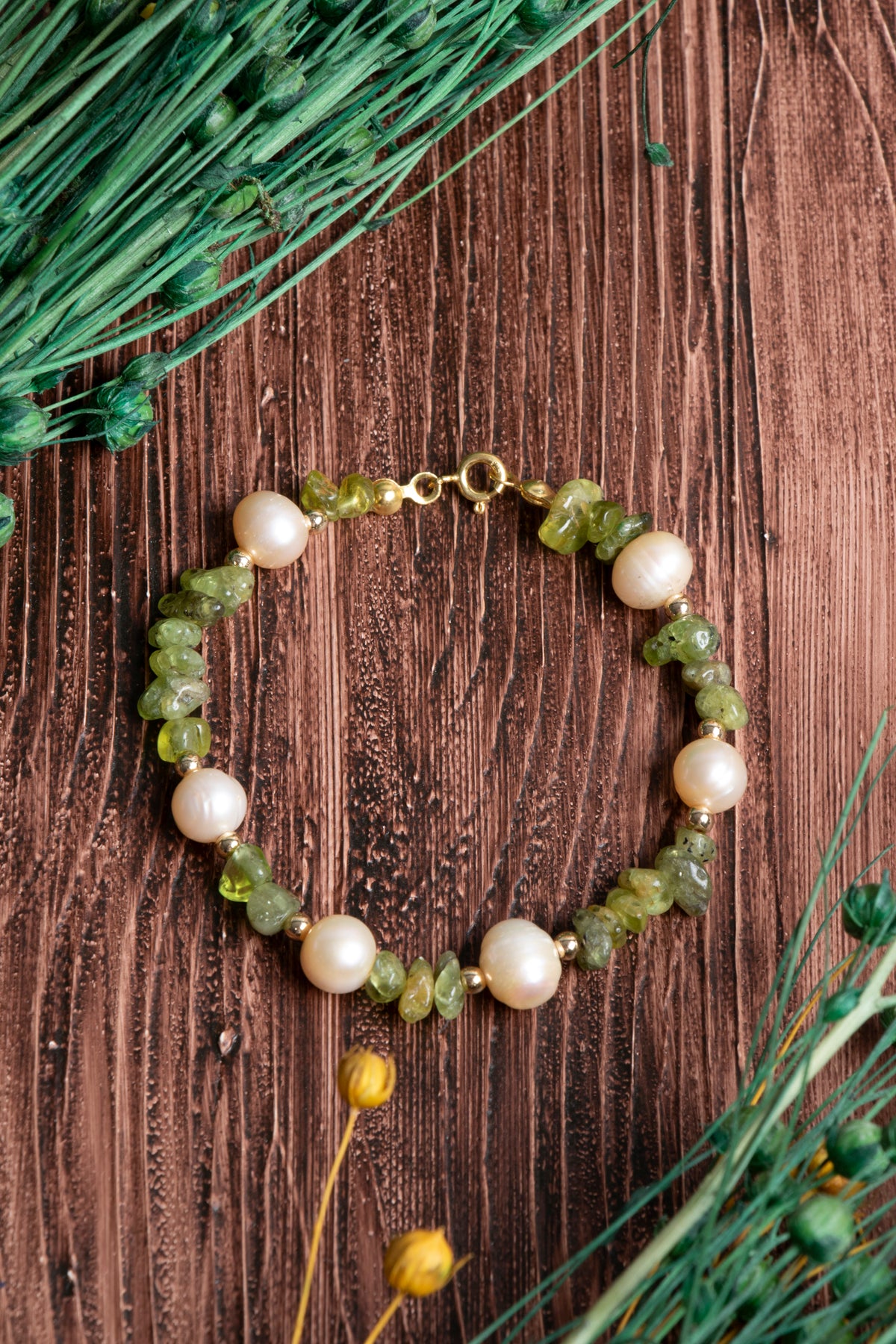 Image of Sertifikalı Zeberced İnci Hematit Doğal Taş Gümüş Kapama Bileklik