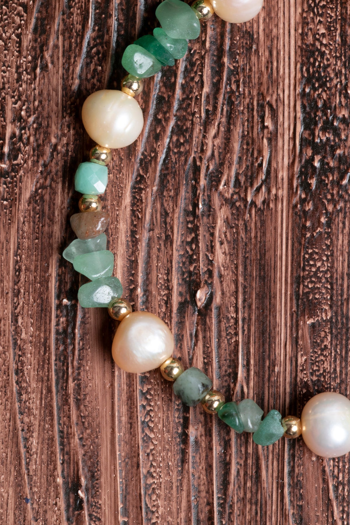 Image of Orijinal Sertifikalı Aventurin İnci Hematit Doğal Taş Gümüş Kapama Bileklik