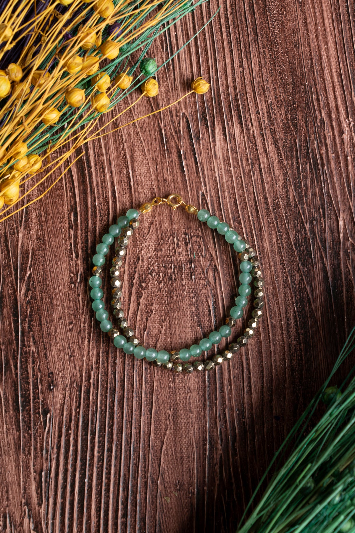 Image of Aventerun Hematit (4mm) Gümüş Kapama Doğal Taş Bileklik