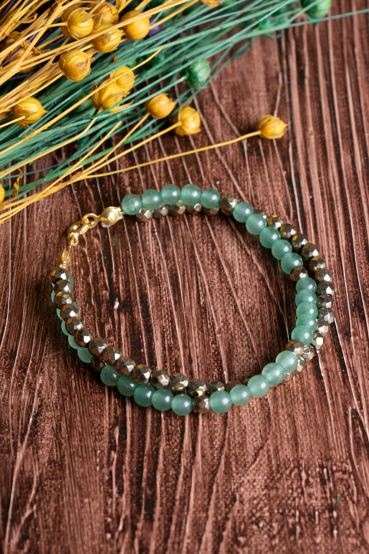 Image of Aventerun Hematit (4mm) Gümüş Kapama Doğal Taş Bileklik