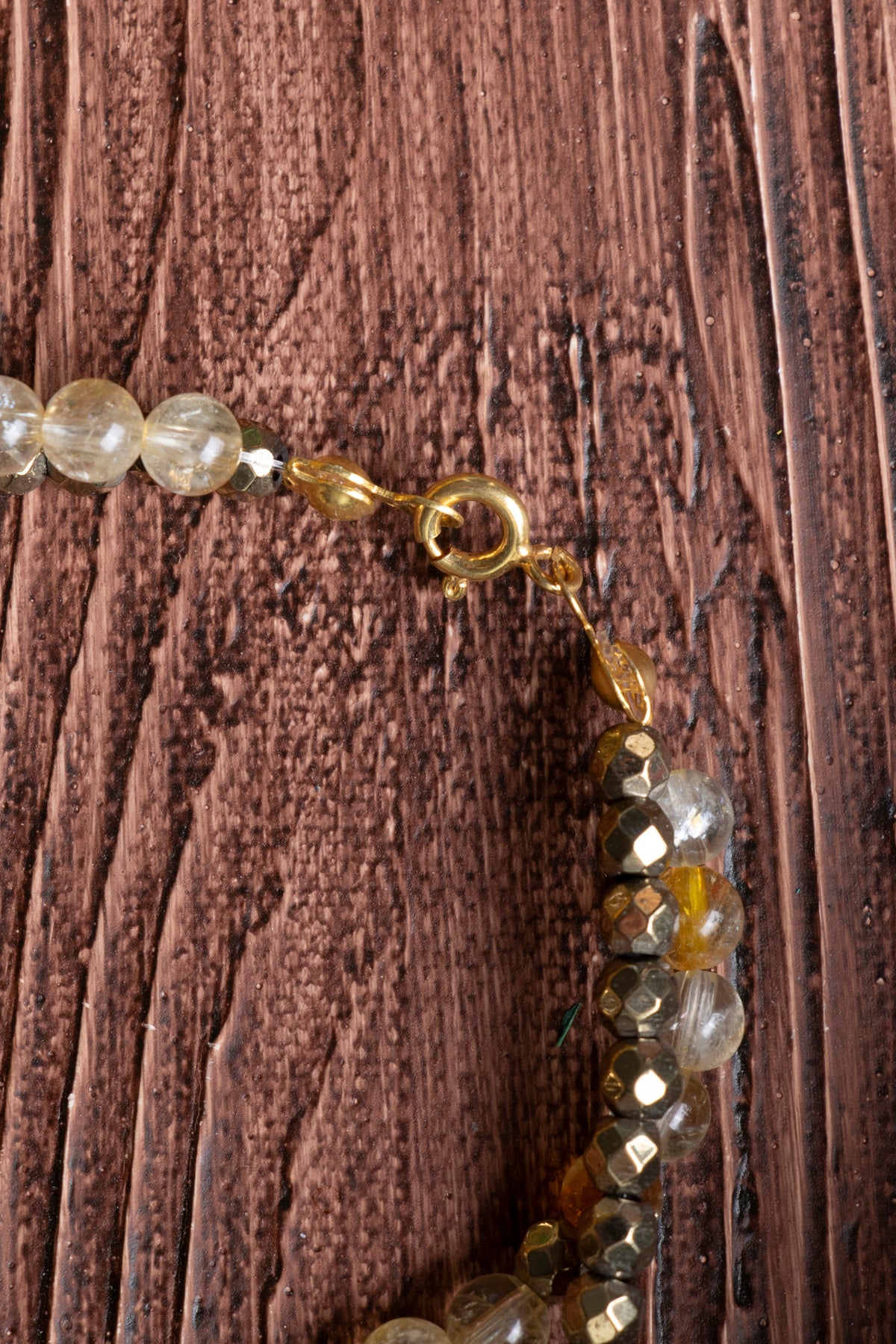 Image of Sitrin (4 mm) Hematit Gümüş (925 ayar) Kapama Doğal Taş Bileklik