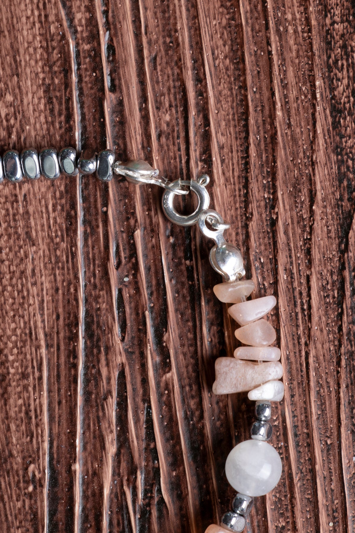 Image of Sertifikalı Güneş Taşı Hematit Ay Taşı Doğal Taş Bileklik