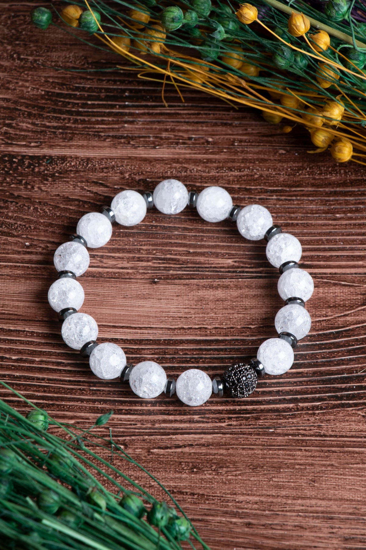 Image of Sertifikalı Necef Taşı (10mm) Doğal Taş Bileklik