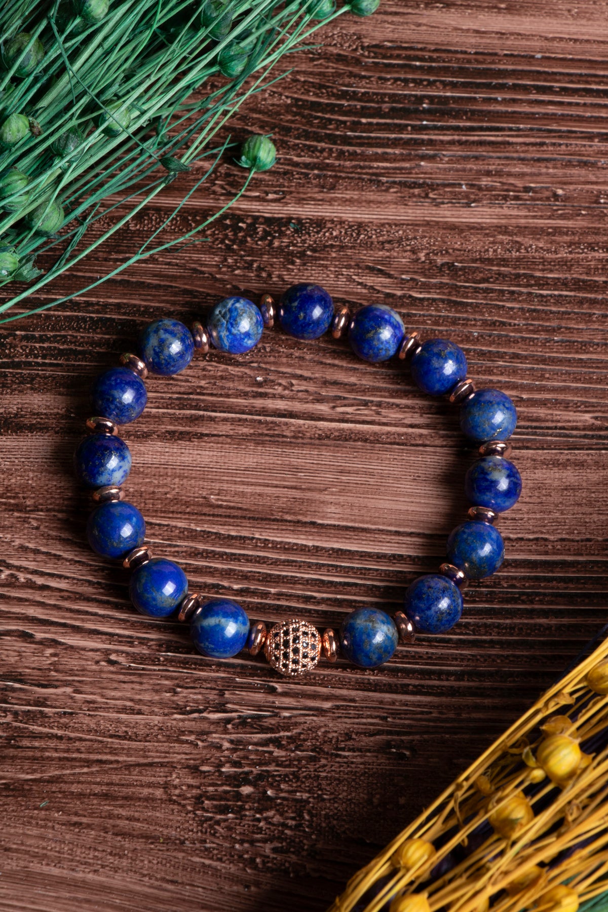 Image of Sertifikalı Lapis Lazuli Doğal Taş Zirkon Aparatlı Bileklik