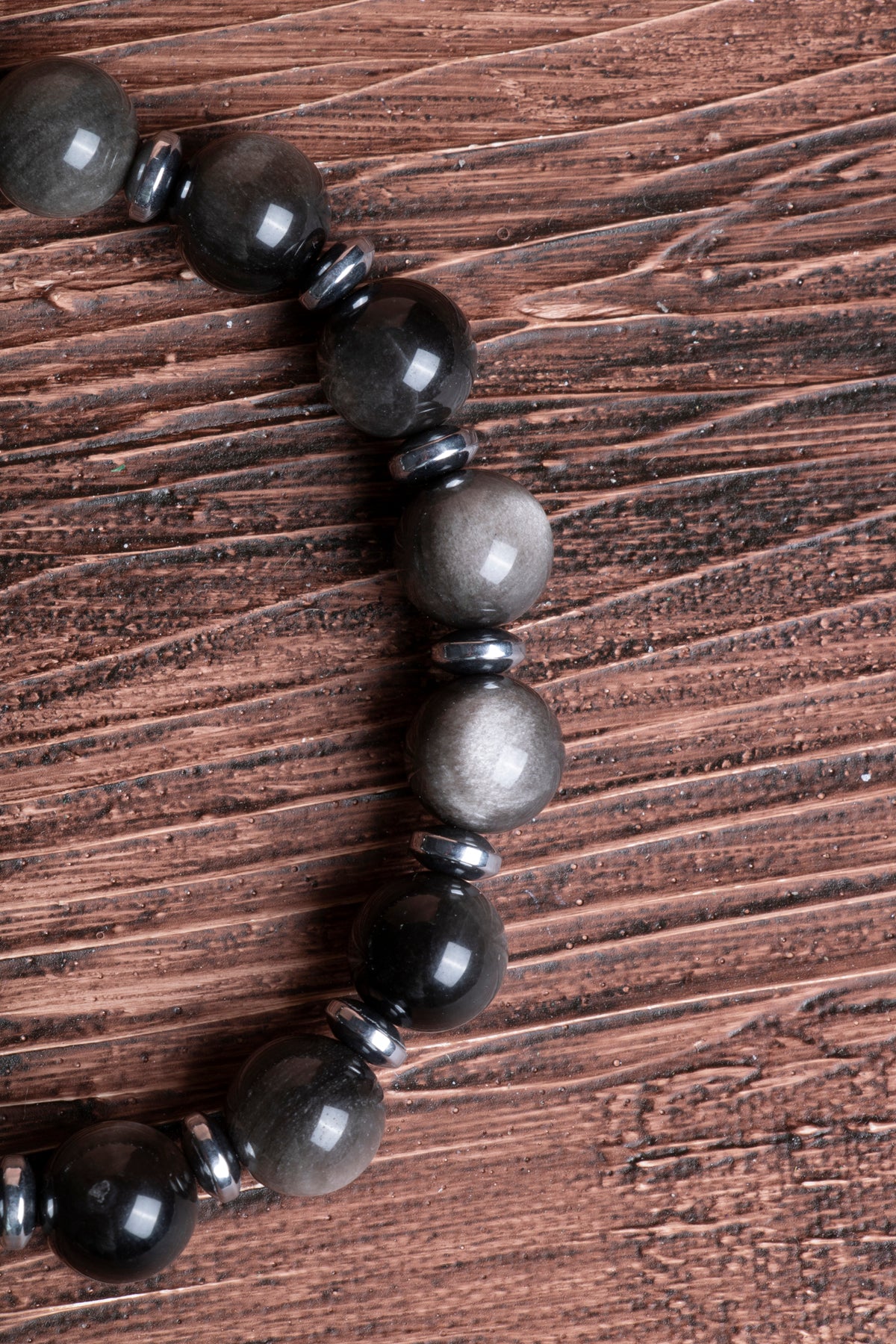 Image of Sertifikalı Obsidyen Doğal Taş Zirkon Aparatlı Bileklik