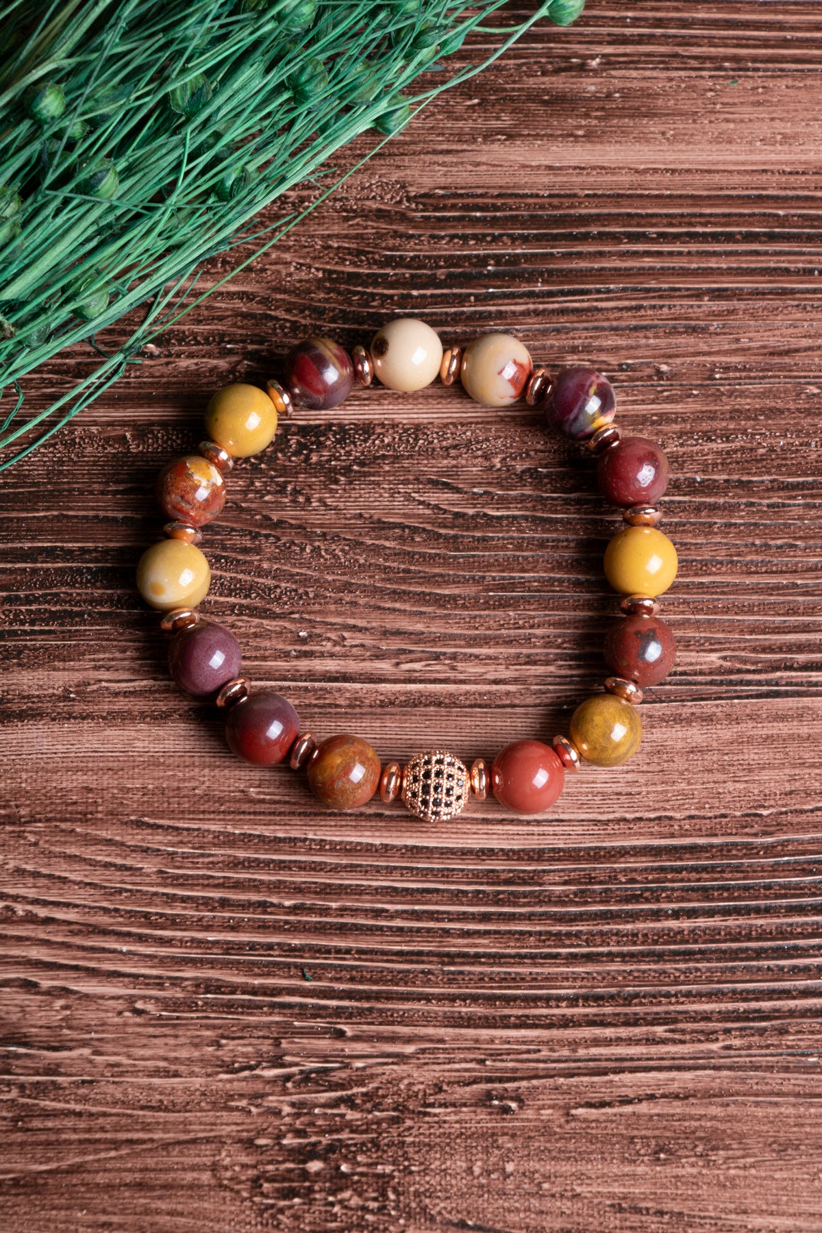 Image of Sertifikalı Jasper (10mm) Hematit Doğal Taş Bileklik